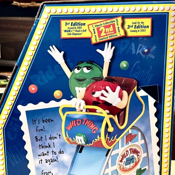 M&M's WILD THING ROLLER COASTER DISPENSER Candy M&M Red/Green Characters 2nd ed - Picture 7 of 16